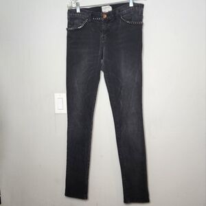 Current/Elliot midnight w/studs skinny jeans